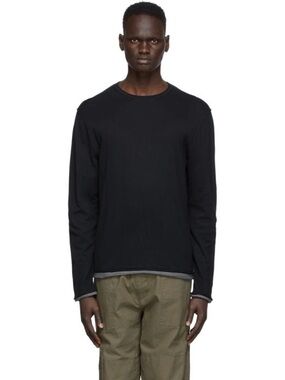 Rag & Bone Men’s Palmer Reversible Cotton Black Sweater M